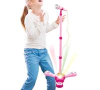 Microphone écho pour, Musique Interactive et colorée avec Support réglable, Microphones de karaoké, Accessoires Amusants, pour Filles, d'âge préscolaire, Maternelle, Famille