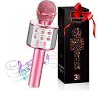 Microphone Enfant Micro Karaoké Cadeau Anniversaire Fille 3-15 Ans Garcon Jouet pour Garçons de 3-12 Ans Cadeaux de Vacances