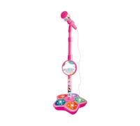 Microphone Et Support pour e-nfants - Microphone sur Pied pour e-nfants, Machine De Karaoké pour Enfant avec Lumières - Machines De Karaoké pour Filles, Passe-Temps De Fête pour Filles