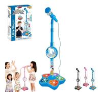 Microphone Et Support pour Enfants, Machines de Karaoké Réglables pour Enfants avec Lumières de Scène Clignotantes, Microphone Debout pour Enfants pour Filles Et Garçons, Jouet de Chant Musical