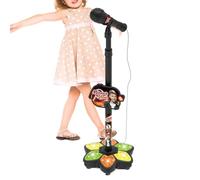 Microphone et support pour - machine karaoké avec LED | microphone chanteur pour karaoké, pour garçons et filles, salle, voyage, salle de jeux, maison, fête, anniversaire, jour des