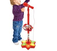 Microphone et support pour , machine karaoké avec LED, microphone chanteur pour karaoké, pour garçons et filles, salle de classe, voyage, salle de jeux, maison, fête, anniversaire, fête des