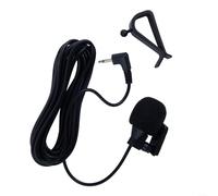 Microphone externe 2 x 5 mm pour autoradio stéréo Pioneer - Longueur du câble : 3 m - Avec housse en mousse coupe-vent et support réglable