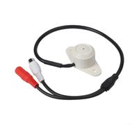 Microphone externe pour caméra IP pour surveillance - Microphone à condensateur omnidirectionnel avec câble audio pour surveillance de sécurité CCTV