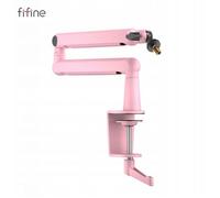 Microphone - FIFINE - BM88P - Support de bureau - Bras en métal - Couleur rose