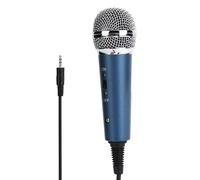 Microphone Filaire avec Conception Cardioïde Sensible pour Enregistrement Professionnel et karaoké pour Utilisation de Bureau, Corps Métallique (Blue)