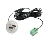 - Microphone filaire compatible avec câble d'extension pour systèmes audio de voiture FCON Pro et FISCON - Boîtier ABS, gris, compatible avec les radios RNS315 & RCD510