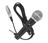 Microphone Filaire Dynamique à Main pour Chant et Karaoké Noir