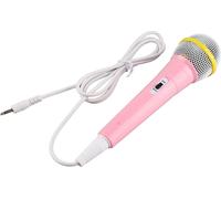 Microphone filaire pour enfants Prise 3,5 mm Faible distorsion Jouets musicaux portables Enfants chantant Microphone pour karaoké Famille Party Rose