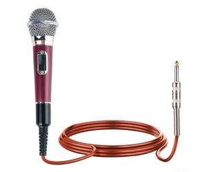 Microphone filaire professionnel pour diffusion en direct et karaoké, événements de prise de parole en public, tubes en métal, capture dynamique du son, design compact, disponible en finition violette