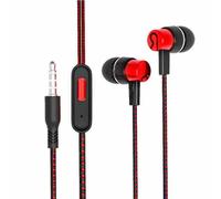 Microphone filaire - Support ergonomique intra-auriculaire de 3,5 mm | Écouteurs de sport de basse à bobine dynamique 32dB, Écouteurs de jeu antidérapants pour l'entraînement Vidéoconférence Zoom