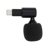 Microphone Filaire USB-C Pliable Noir pour Ordinateur et téléphone | Bras Métallique Réglable, Bonnette en Mousse, Puce Intégrée, Captation Omnidirectionnelle, Visioconférence, Entretiens