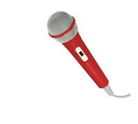 Microphone filaire WeKids, en jack 3.5mm, longeur du câble 2.8m, modèle ROUGE UNI