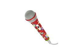 Microphone filaire WeKids, en jack 3.5mm, longeur du câble 2.8m, modèle ROUGE INSECTE