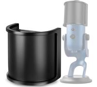 Microphone Filtre Anti Pop Pour Blue Yeti Et Autres Micros, Trois Couches Améliorées Maille Métallique & Mousse & Couche D'Étamine, Pour Studio D'Enregistrement, Youtube, Diffusion, Noir[X1263]