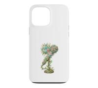 Microphone Fleuri Vintage Chant et Musique Coque pour iPhone 13 Pro Max