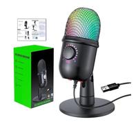 Microphone for PC Single Button - Control, Good Sound Effect, Ear Small for | Small Podcast Microphone One-Button Control for Recording | Live Streaming Game Microphone for PC Single Button Control, Good