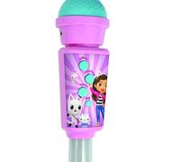 Microphone Gabby et la maison magique avec tube lumineux, enceinte (entrée auxiliaire), mélodies et effets sonores