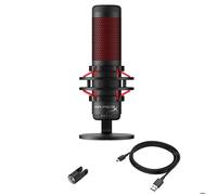 Microphone Gaming - HyperX - QuadCast - Noir - Filtre anti-pop - 4 diagrammes polaires
