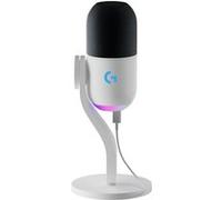 Microphone gaming Logitech G Yeti GX RVB dynamique avec Lightsync pour PC et Mac Blanc Blanc E