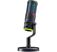The G-Lab - K-Mic Néon - Microphone USB cardioïde Double Canal avec Support et réduction de Bruit ENC, Micro Gaming et Micro PC/PS avec RGB 5 Couleurs pour Gaming, Streaming, Podcast