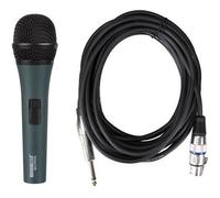 Microphone - HQ POWER - Micro chant dynamique professionnel - Noir - XLR - Avec mallette