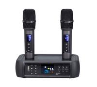 Microphone INF sans fil professionnel avec récepteur fixe Le noir