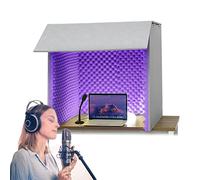 Microphone Isolation Booth Cube,Desktop Soundproof Cover,Portable Vocal Booth,isolation Booth，Portable Vocal Recording Booth For Music Studio Bedroom Home, Decreasing Noise,for Recording Studio, Podca