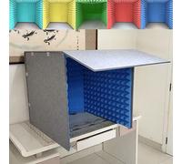 Microphone Isolation Booth Cube, Portable Vocal Recording Booth, Desktop Soundproof Cover, for Microphone Recording Equipment Podcasts Singing Gaming and Broadcasting