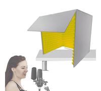 Microphone Isolation Shield, Portable Vocal Recording Booth, Sound Isolation Room for Home Studio, High Density Absorbent Foam, Desktop Soundproof Cover, Easy to Assemble