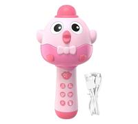 Microphone jouet, 2 en 1, haut-parleur portable en forme de poule | microphone portable rechargeable avec lumière LED | pour garçons filles, fête, maison, réunion familiale, salon de Noël anniversaire