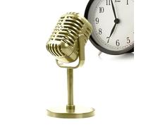 Microphone jouet - Modèle portable léger de 60 g, microphone artificiel de style antique, décoration de table nostalgique, structure en plastique métallique réaliste | Décoration pour soirées de jeux