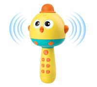 Microphone jouet pour | 2 en 1 Changeur de voix amusant en forme de poule, jouets musicaux rechargeables avec lumière LED, pour fêtes d'anniversaire, maison, réunion de famille
