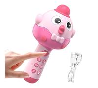 Microphone Jouet Pour - 2 en 1 en Forme de Poule Haut-parleur Portable et Lecteur de Musique,Jouet Musical Rechargeable avec Lumière LED,pour Garçons Filles Fête d'Anniversaire de Noël en Famille à la