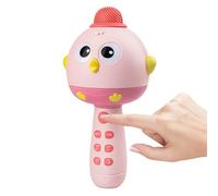 Microphone Jouet pour 2 en 1 Haut-Parleur Portable en Forme de Poule et Lecteur de Musique - Jouets musicaux Rechargeables avec lumière LED | pour garçons et Filles, Noël, Anniversaires et