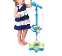 Microphone Jouet pour Machine À Chanter sans Fil avec Lumières Colorées | Microphone Enfant Avec Support Pour Filles Garçons Anniversaire Spectacle Scène Maison Imagination
