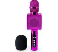 Bigben Interactive Microphone karaoké PARTYBTMIC2PK – Effets lumineux – Rose