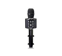 Lenco Microphone karaoké Bluetooth – Haut-parleur et effets d'éclairage musical – Noir