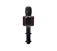 Microphone Karaoké Bluetooth avec Haut-parleur et Effets d'Eclairage Musical Noir