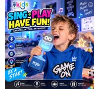Microphone Karaoke Bluetooth Singing Machine Sans Fil Avec Haut-Parleur Intégré