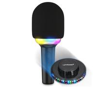 Microphone Karaoké Ledwood SINGMASTER, Effet LED RGB, Bluetooth, Effet 5 Voix, sur batterie 4H, Enceinte 15W, Jeu de lumière