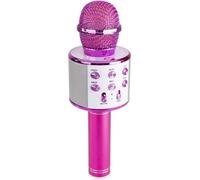 Max KM01 Micro de karaoké 2-en-1 : enceinte Bluetooth & lecteur multimédia - Rose
