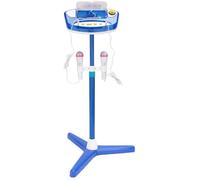 Microphone Karaoké pour Enfants - Bleu - Réglable - Micros fonctionnels - Contrôle du volume - LED clignotantes