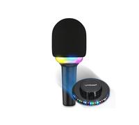 Microphone Karaoké Ledwood SINGMASTER, Effet LED RGB, Bluetooth, Effet 5 Voix, sur batterie 4H, Enceinte 15W, Jeu de lumière