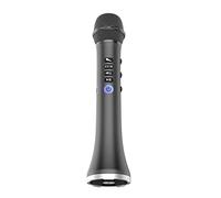 Microphone L-698 Microoke Karaoké sans Fil Bluetooth Haut-Parleur de Poche 2 en 1 Sing & Enregistrement Portable KTV Joueur iOS/Android (Color : Black)