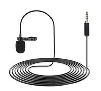 Microphone Lavalier 3,5 Mm, Pince 1,5 M sur Micro Cravate Cravate avec Condensateur Omnidirectionnel, Mini Microphone à Pince à Collier Portable pour Interview, Enregistrement,