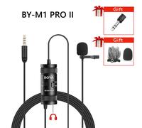 Microphone Lavalier filaire TRRS BY-M1 PRO/BY-M1 PRO II,3.5mm,pour Smartphone,appareil photo PC,enregistrement,diffusion en direct Youtube - Type M1 PRO II-plug-FF01