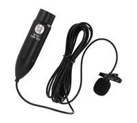 Microphone Lavalier, Microphone Lavalier à Alimentation Fantôme 48 V, Micro Cravate Omnidirectionnel Mono XLR 3 Broches, Micro à Pince pour Prises de Vues Vidéo, Podcasting,