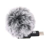 Microphone Lavalier pour Téléphone Portable, Mini-Cravate pour Enregistrement Vidéo, Réduction du Bruit, Microphone Lavalier Réglable à 90 Degrés avec Pare-Brise en éponge,