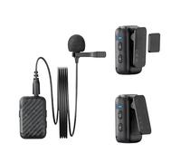 Microphone Lavalier sans Fil à Réduction de Bruit AI Enregistreur Portable de qualité Studio 2 émetteurs 1 Récepteur pour Podcast Interview Vlogs (BOYAMIQUE 2-01)